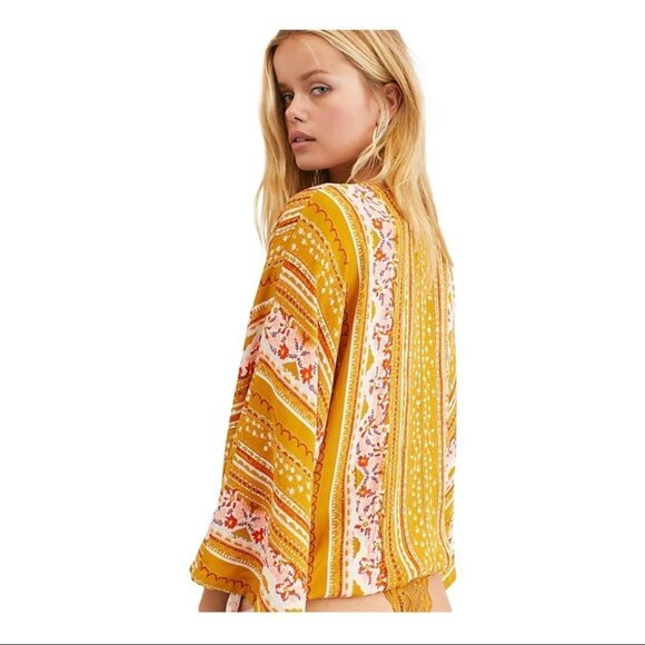 Free People For You Vneck Boho Bodysuit - Picture 2 of 5